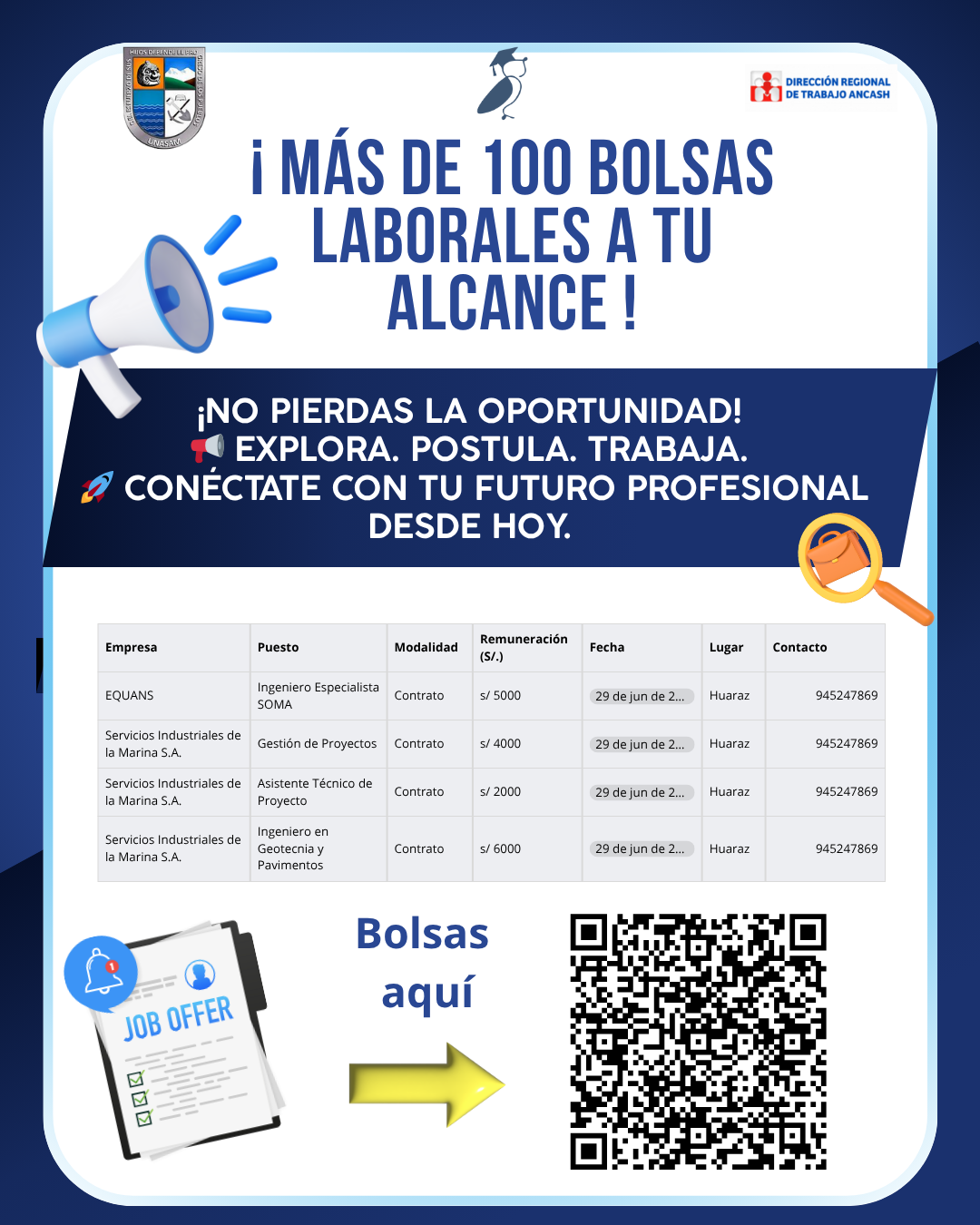 100 bolsas laborales